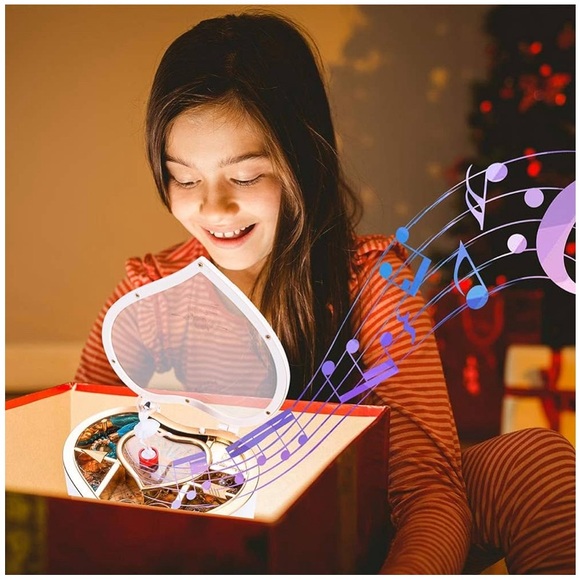 🎄5/$30 NWT Sealed! Forever Love 🎵 Music Box Creative Life white - Picture 4 of 13